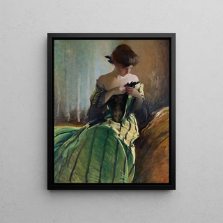 John White Alexander - Study in Black and Green.webp