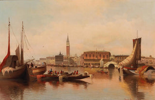 Karl Kaufmann - Venetian Scene With View Of St Marks Square.webp