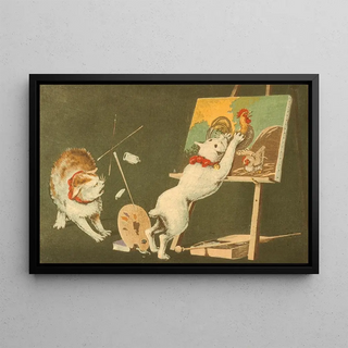 Kobayashi Kiyochika - Cats and Canvas.webp
