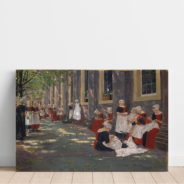 Reproduktion des Gemäldes Die Gerichtslaube in Amsterdam - Max Liebermann