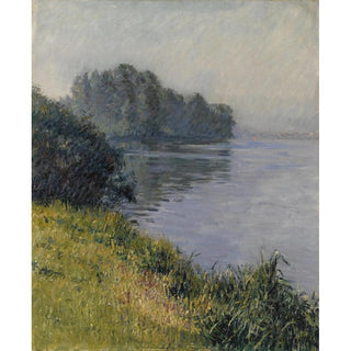 La Seine à l’Île Marante par temps brumeux - Gustave Caillebotte | Reproduction Tableau Décoration murale affiche copie