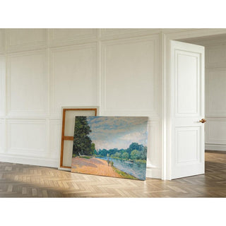 La Tamise avec Hampton Church - Alfred Sisley | Reproduction Tableau Décoration murale affiche copie