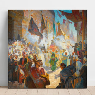 La procession du Mahmal dans les rues du Caire - Ludwig Deutsch | Reproduction Tableau Décoration murale affiche copie