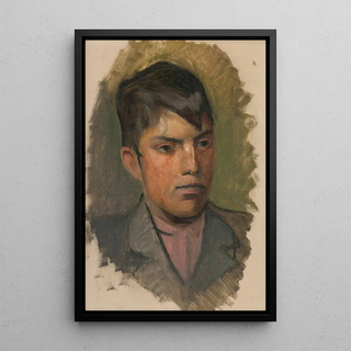 Ladislav Mednynszky - Head Study of a Boy in a Pink Shirt.webp
