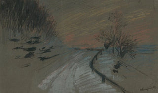 Ladislav Mednynszky - Road in winter.webp