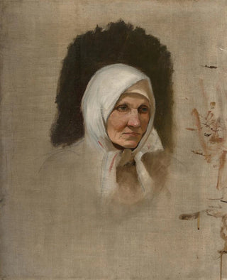 Ladislav Mednynszky - Village Woman in a White Scarf.webp