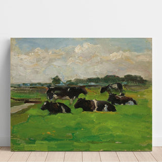 Landscape with Group of Five Cows - Piet Mondrian | Reproduction Tableau Décoration murale affiche copie