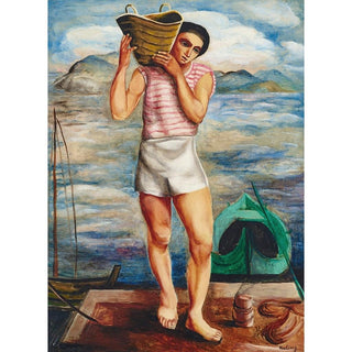 Le Pêcheur - Moïse Kisling | Reproduction Tableau Décoration murale affiche copie