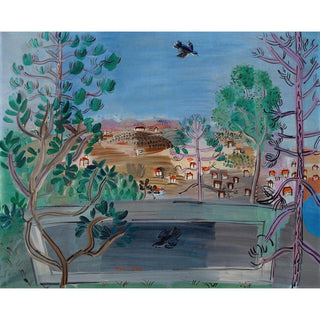 Le Réservoir à Golfe-Juan, à l'Oiseau - Raoul Dufy | Reproduction Tableau Décoration murale affiche copie