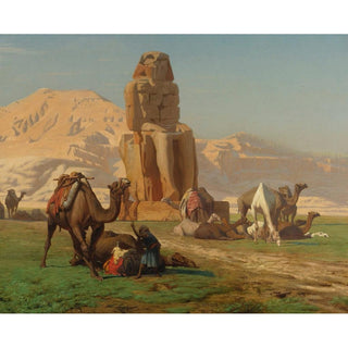 Le colosse de Memnon - Jean-Léon Gérôme | Reproduction Tableau Décoration murale affiche copie
