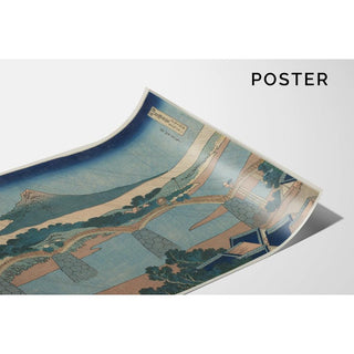 Le pont Brocart dans la province de Suō - Katsushika Hokusai | Reproduction Tableau Décoration murale affiche copie