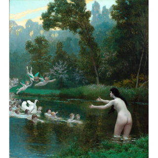 Léda et le cygne - Jean-Léon Gérôme | Reproduction Tableau Décoration murale affiche copie