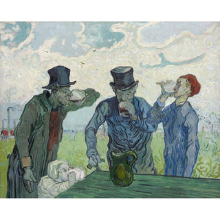 Les buveurs - Vincent van Gogh | Reproduction Tableau Décoration murale affiche copie