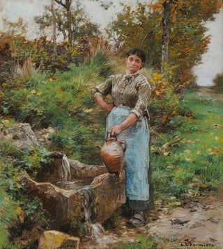 Lon Augustin Lhermitte - A la fontaine.webp