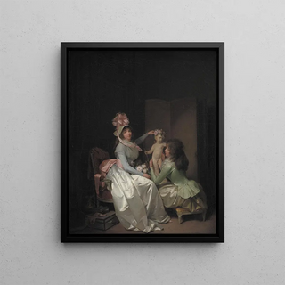 Louis Lopold Boilly - Garlanding the Statuette of Cupid.webp