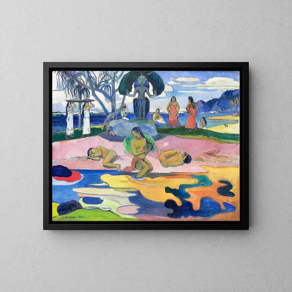 Reproduktion des Gemäldes Paul Gauguin's Mahana no atua (Göttertag) Gemälde