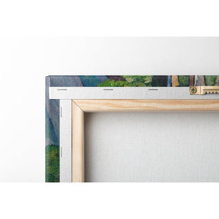 Maisons de village bavaroises sous les arbres - Alexander Kanoldt | Reproduction Tableau Décoration murale affiche copie