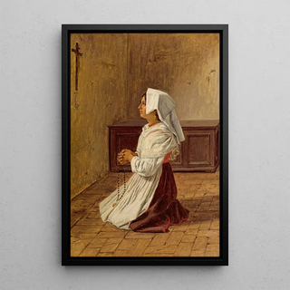 Martinus Rrbye - A Praying Italian Woman.webp