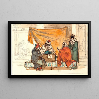 Martinus Rrbye - En tyrkisk notarius opstter en gteskabskontrakt.webp