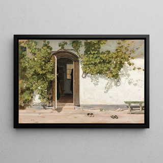 Martinus Rrbye - Entrance to an Inn in the Praestegarden at Hillested.webp