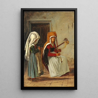 Martinus Rrbye - Huslig scene i Cervara.webp