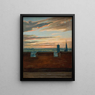Martinus Rrbye - View of Copenhagen at Sunset.webp