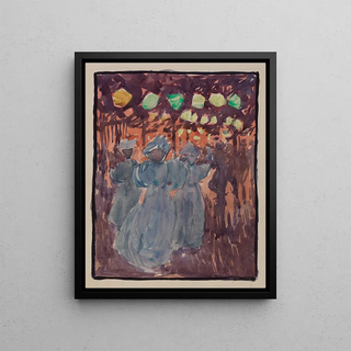 Maurice Prendergast - Night scene with three women in blue.webp