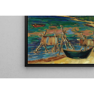 Merelaht paatidega - Konrad Mägi | Reproduction Tableau Décoration murale affiche copie