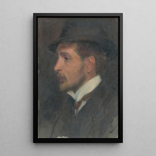 Milan Thomka Mitrovsk - SelfPortrait from Profile in a Hat.webp