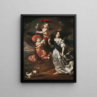 Nicolaes Maes - Portrait of Three Children as Ceres Ganymede and Diana.webp