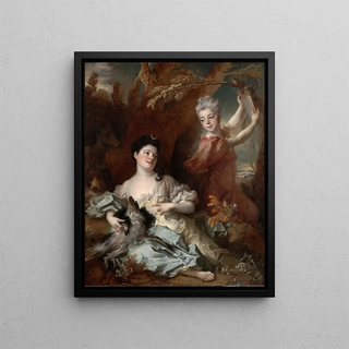 Nicolas de Largillire - Portrait of the Comtesse de Montsoreau and Her Sister as Diana and an Attendant.webp