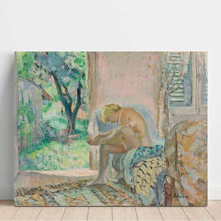 Nu Assis Sur Un Canapé Près De La Fenêtre - Henri Lebasque | Reproduction Tableau Décoration murale affiche copie