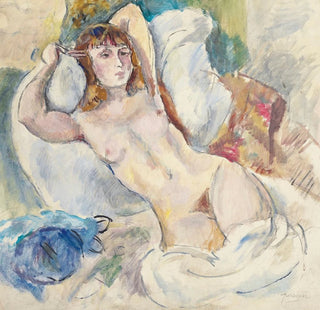 Nu sur un divan - Jules Pascin