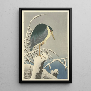 Ohara Koson - Heron in snow.webp