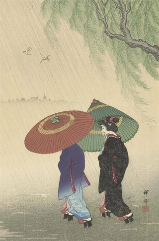Ohara Koson - Two women in the rain.webp