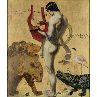 Orphée et les animaux - Franz von Stuck | Reproduction Tableau Décoration murale affiche copie