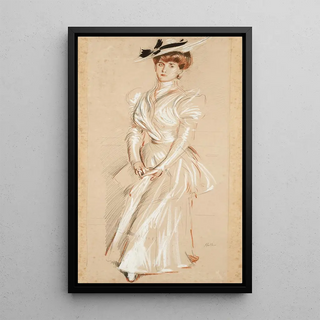 Paul Csar Helleu - Portrait of Madame Helleu in boating costume.webp