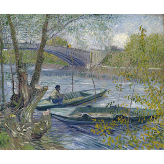 Pêche au printemps, Pont de Clichy Asnières - Vincent van Gogh | Reproduction Tableau Décoration murale affiche copie