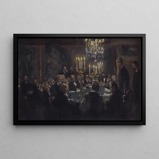 Peder Severin Kryer - Kompositionsskitse til Et Mde i Videnskabernes Selskab i Videnskabernes Selskab.webp