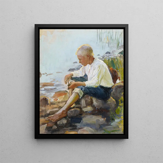 Pekka Halonen - Boy On The Shore.webp