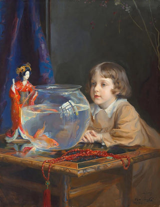 Philip Alexius de Lszl - John de Laszlo and a Goldfish Bowl.webp