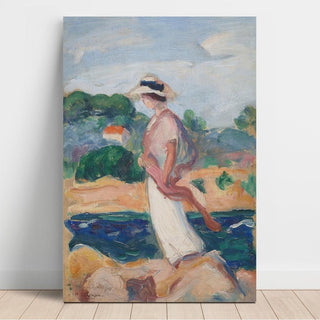 Portrait d'Irène dans un Paysage - Henri Lebasque | Reproduction Tableau Décoration murale affiche copie