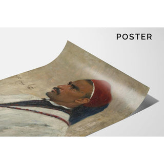 Portrait d'un Arabe - Wilhelm Kuhnert | Reproduction Tableau Décoration murale affiche copie