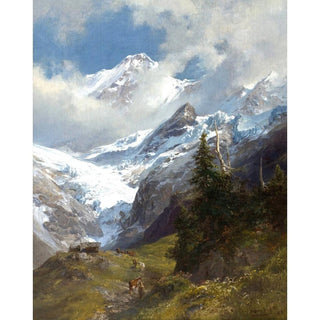 Portrait d'une jeune fille norvégienne - Edward Theodore Compton | Reproduction Tableau Décoration murale affiche copie