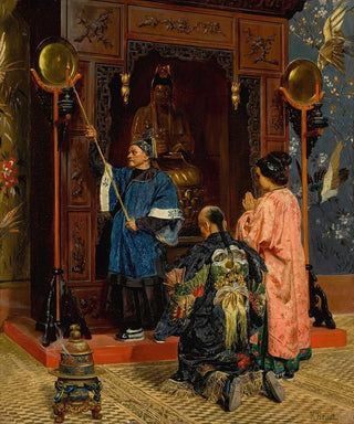 Rudolf Ernst - Worshippers At A Buddhist Shrine.webp