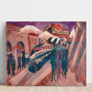 Rue de Leipzig avec tramway électrique - Ernst Ludwig Kirchner | Reproduction Tableau Décoration murale affiche copie