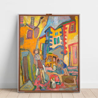 Ruelle de village - Sasza Blonder | Reproduction Tableau Décoration murale affiche copie