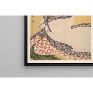 Shira-uchikake - Le surcot blanc - Kitagawa Utamaro | Reproduction Tableau Décoration murale affiche copie
