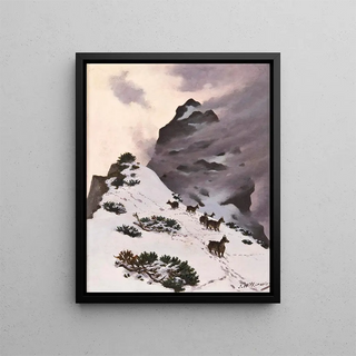 Stanisaw Witkiewicz - Chamois in the mountains.webp