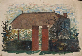Tadeusz Makowski - House with a red gate.webp